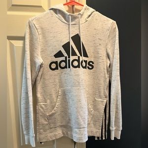 Adidas hoodie. Gray, white and black. Size xs